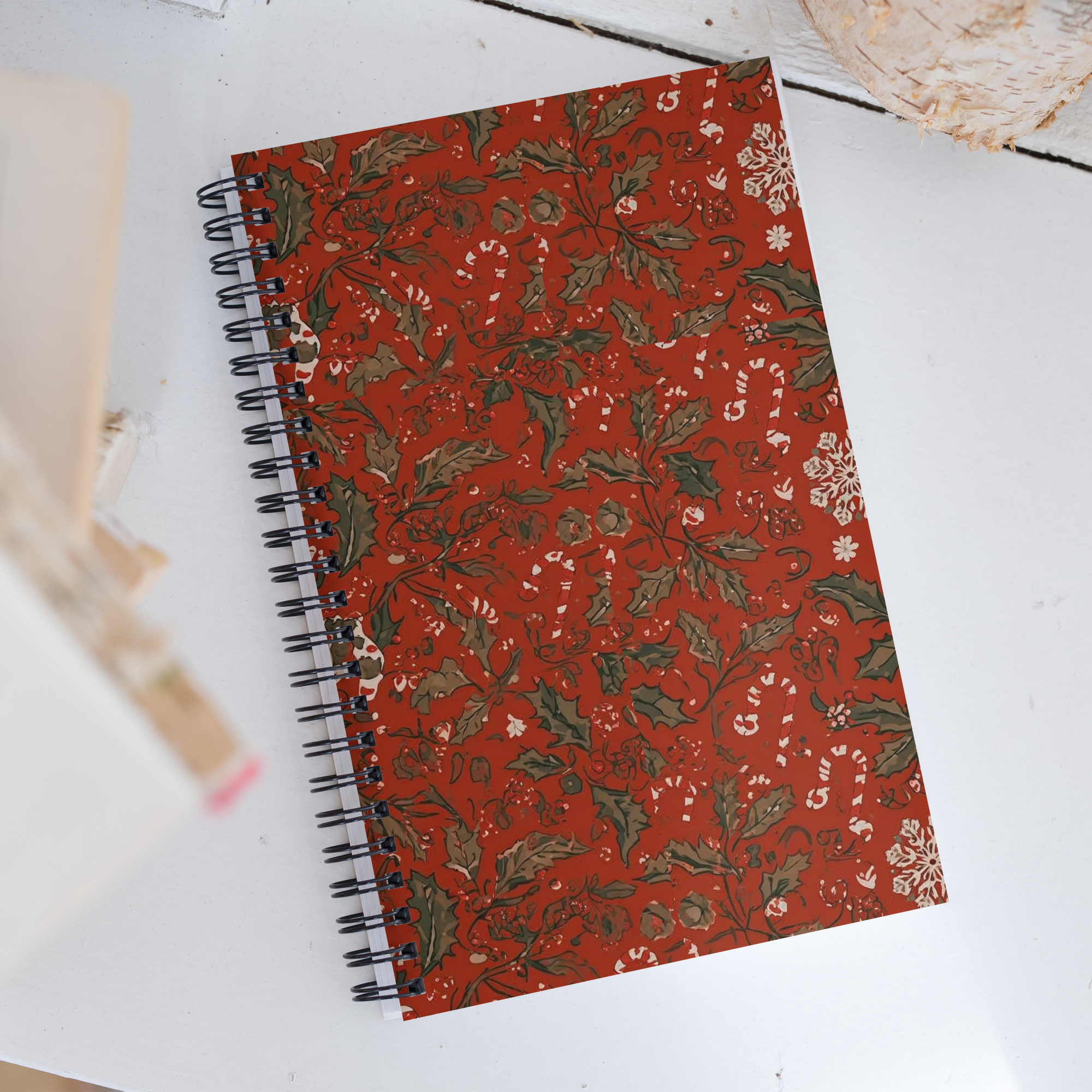 Winter Red Spiral Journal