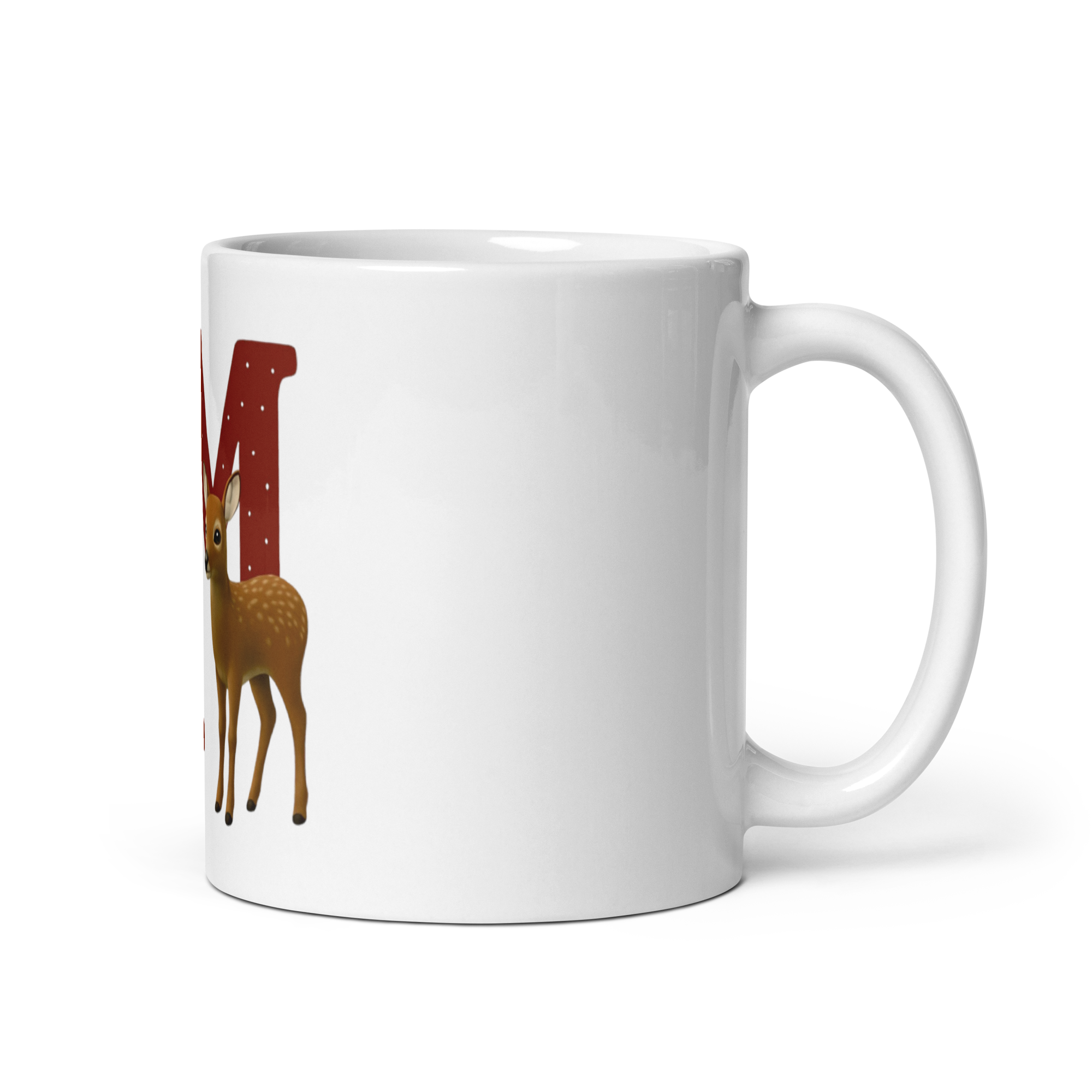 Custom Initial Christmas Mug - "M"