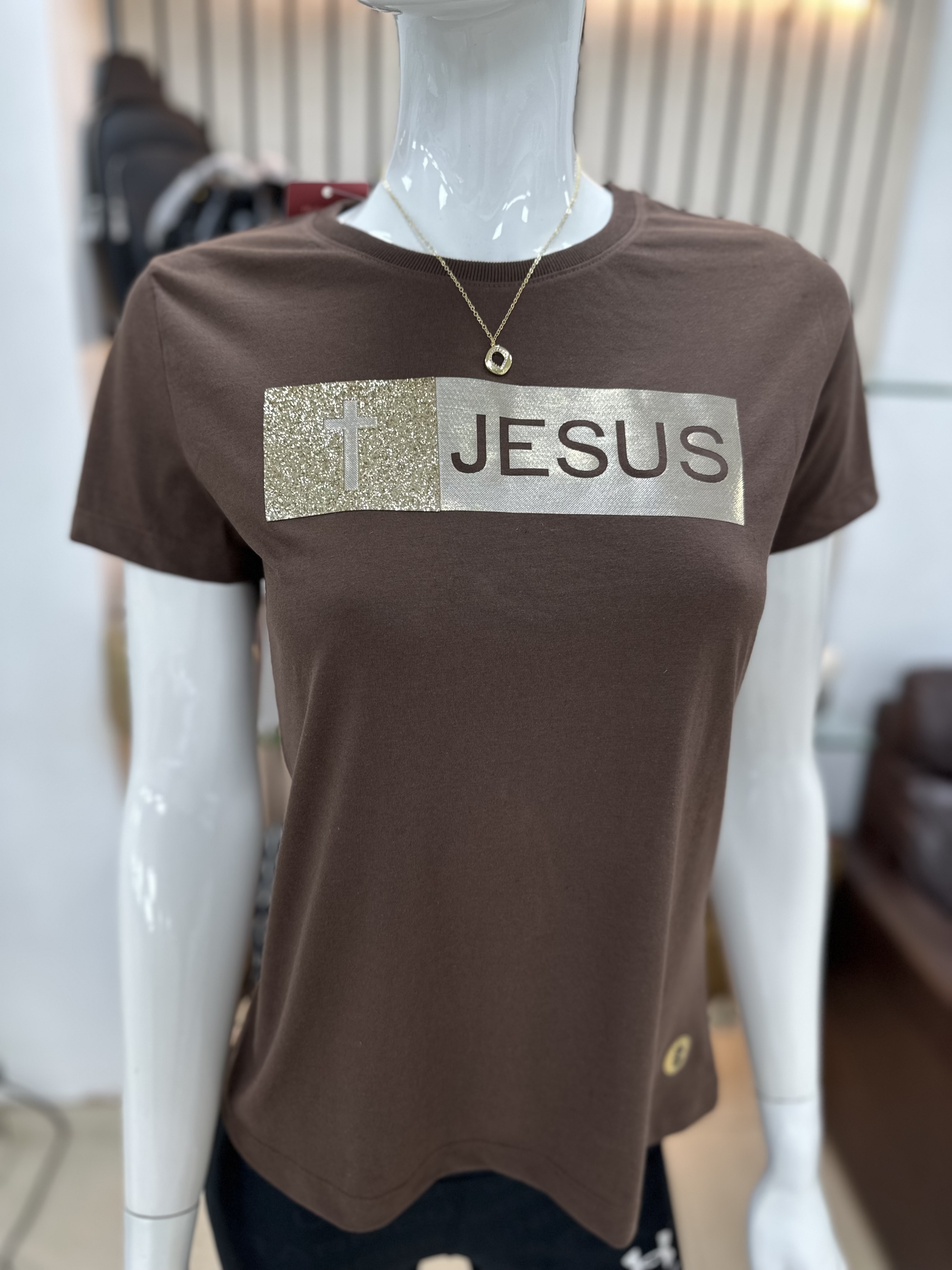 Brown JESUS T-Shirt