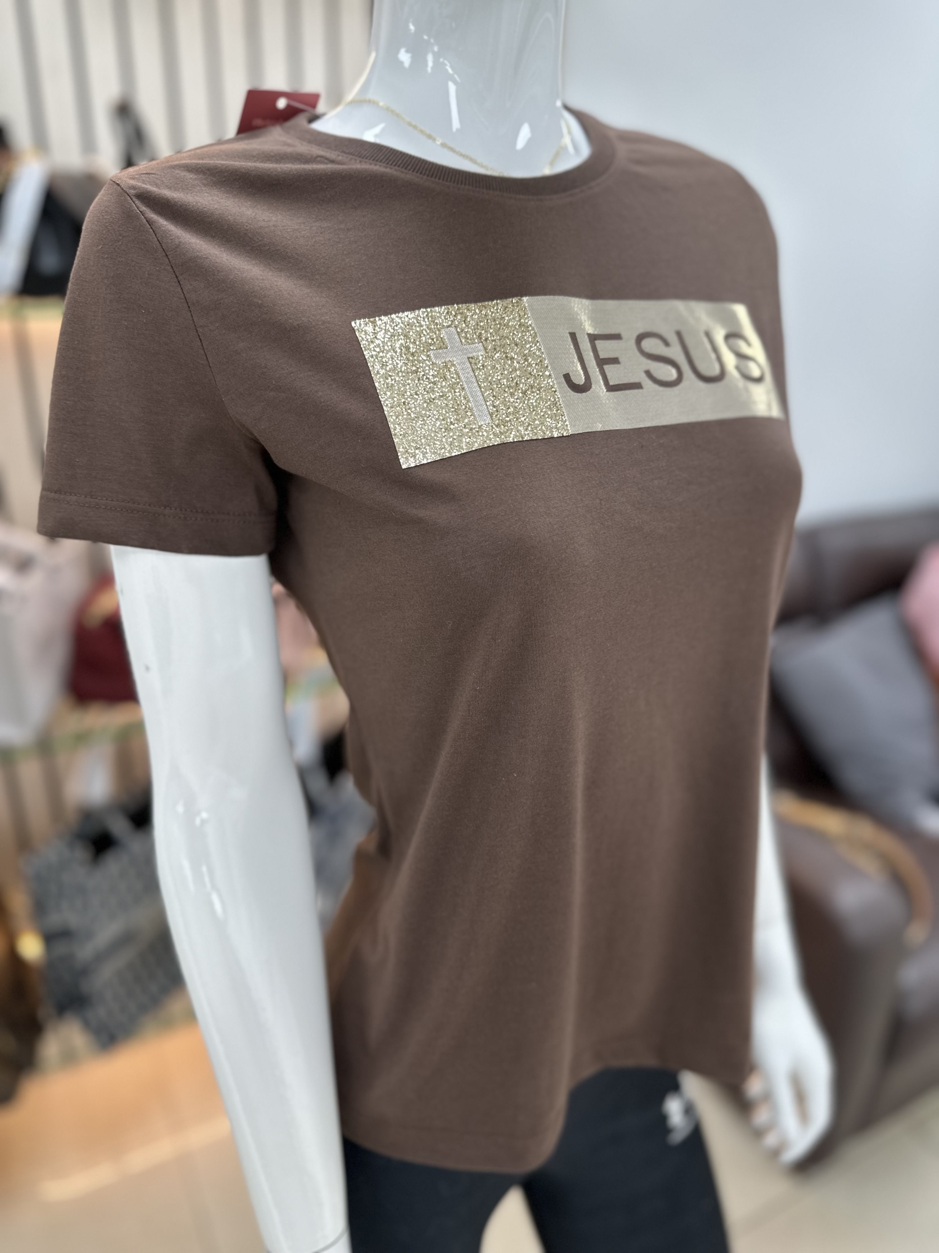 Brown JESUS T-Shirt
