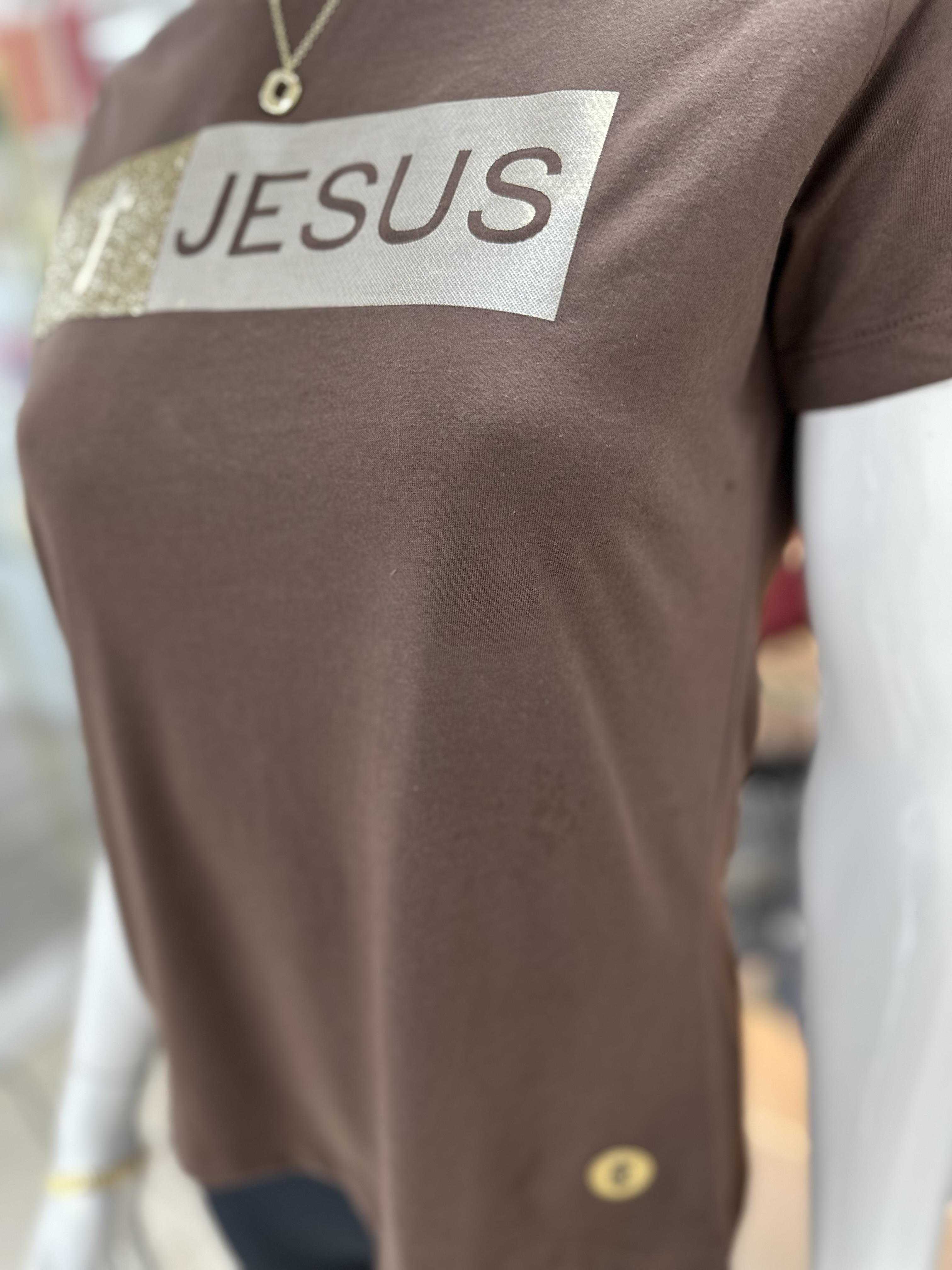 Brown JESUS T-Shirt