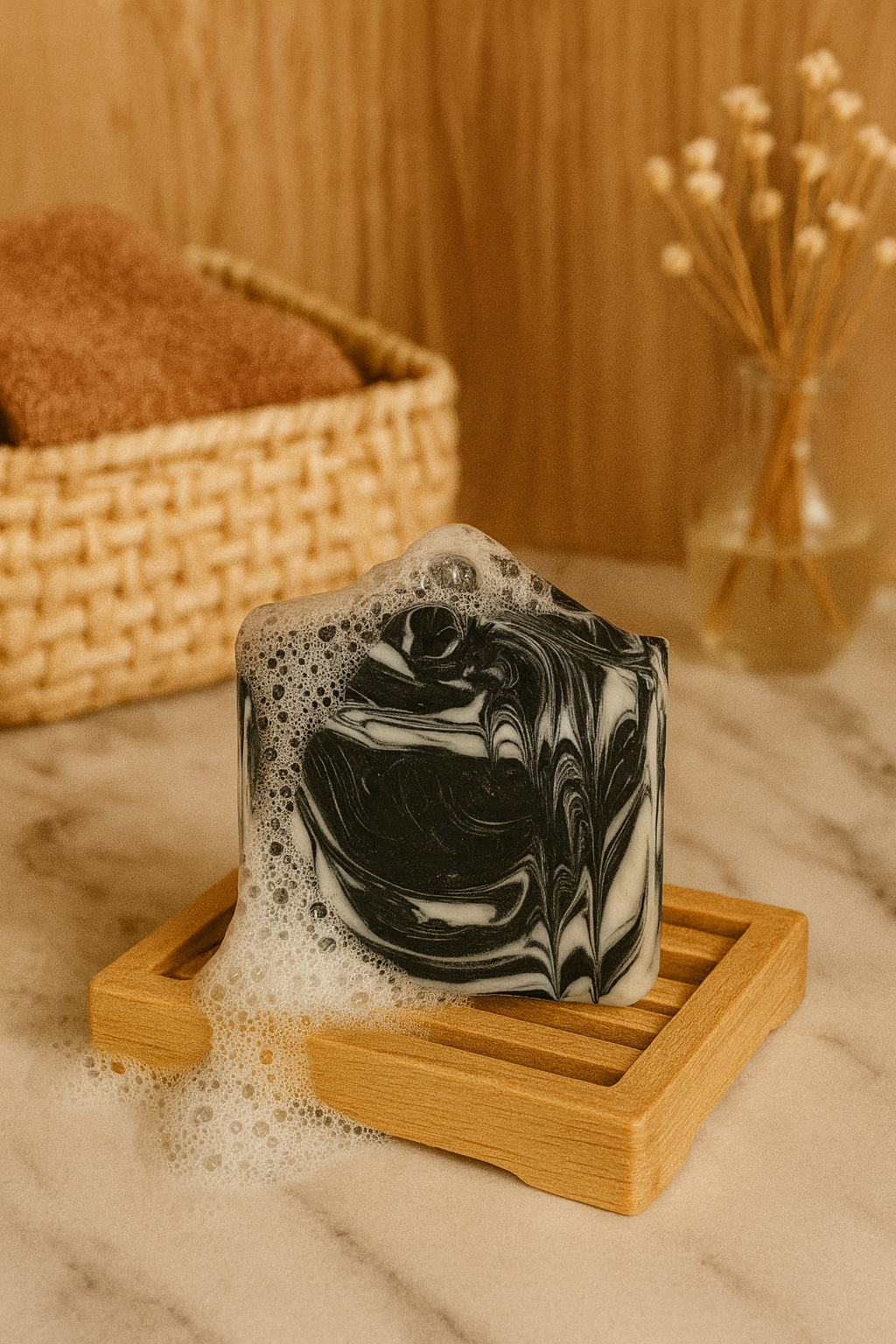 Bien Aroma Bamboo Charcoal with Tea Tree Extract Artisan Luxury Soap