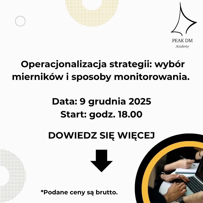 Operacjonalizacja strategii oraz wybór mierników i sposoby monitorowania.