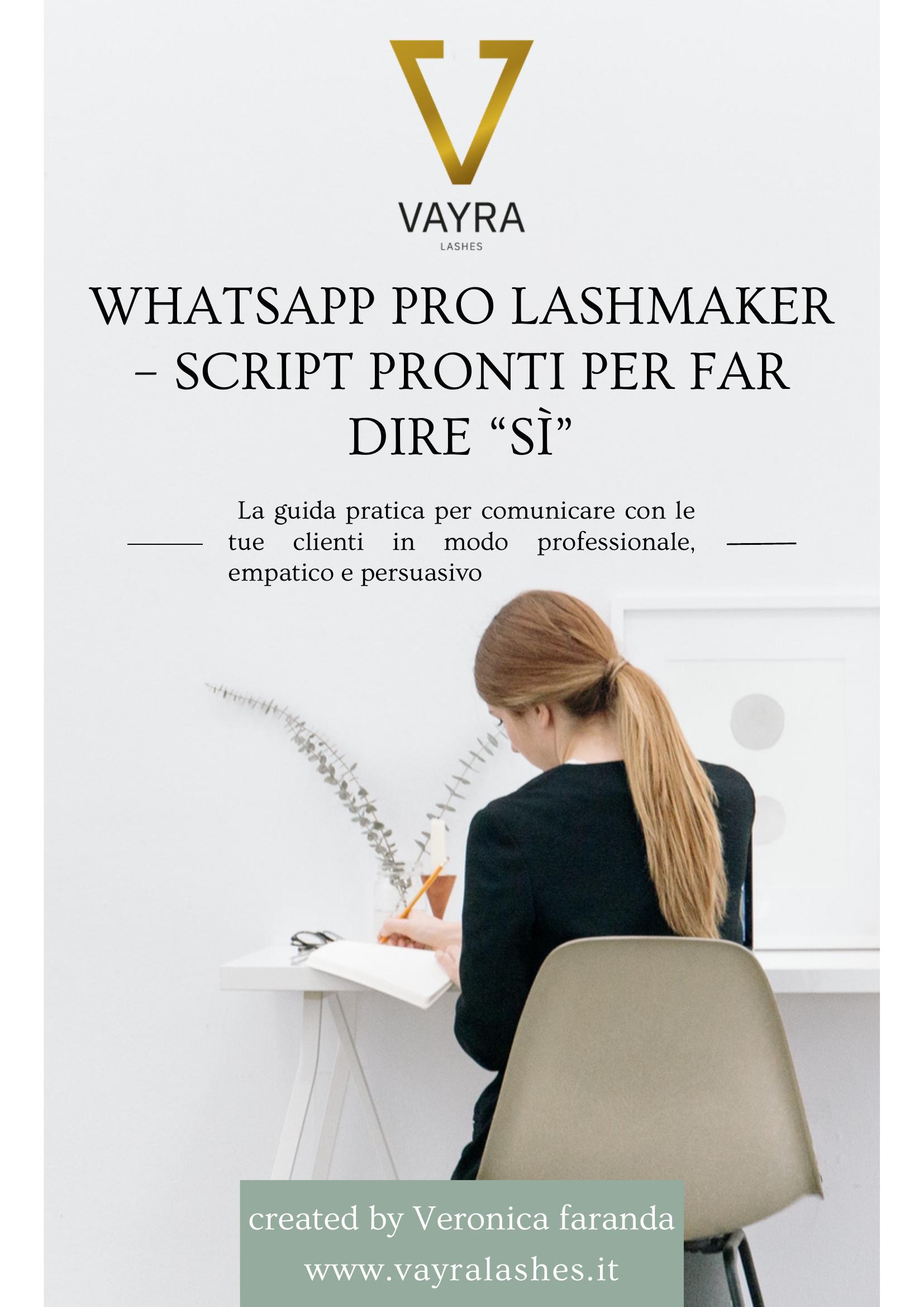 WhatsApp Pro Lashmaker – Script Pronti per Far Dire 'Sì'