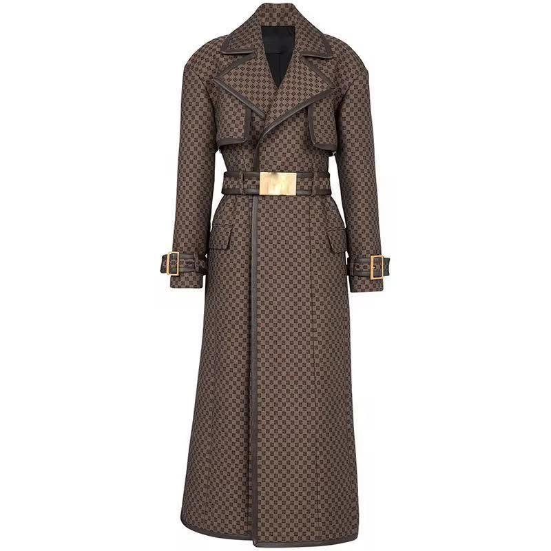 Designer Monogram Trench Coat