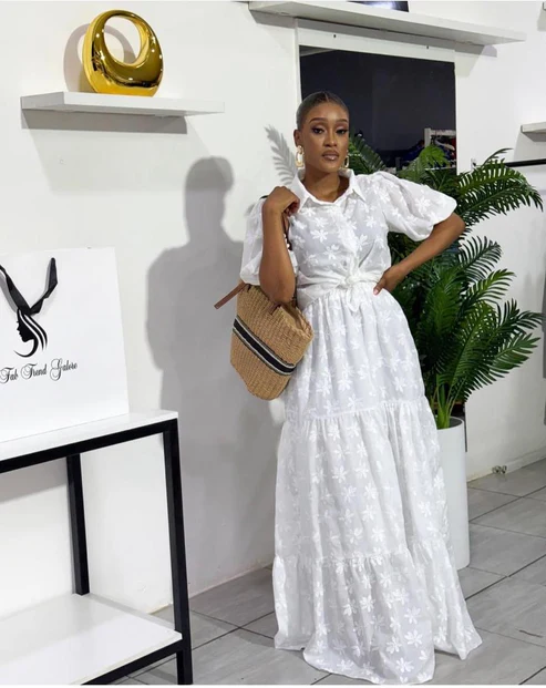 White Floral Maxi Dress