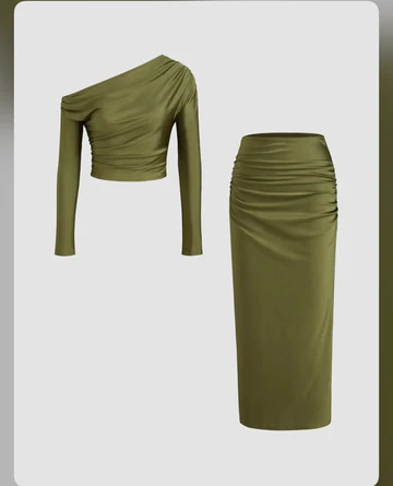 Olive Green Two-Piece Set