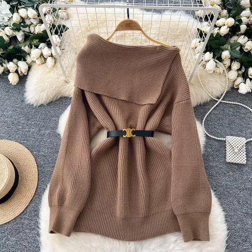 Elegant Off-Shoulder Sweater