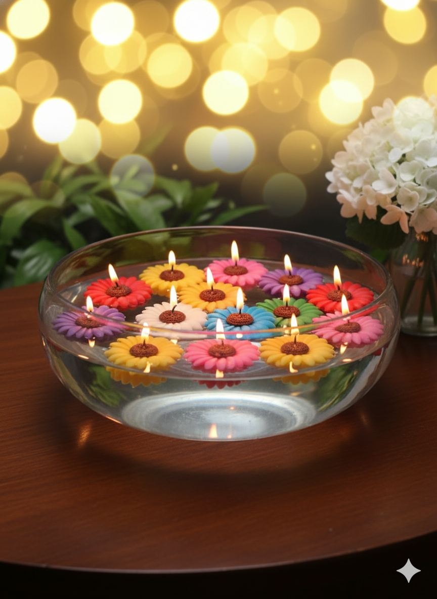 Floating Sunflower Candle (Pack of 1)