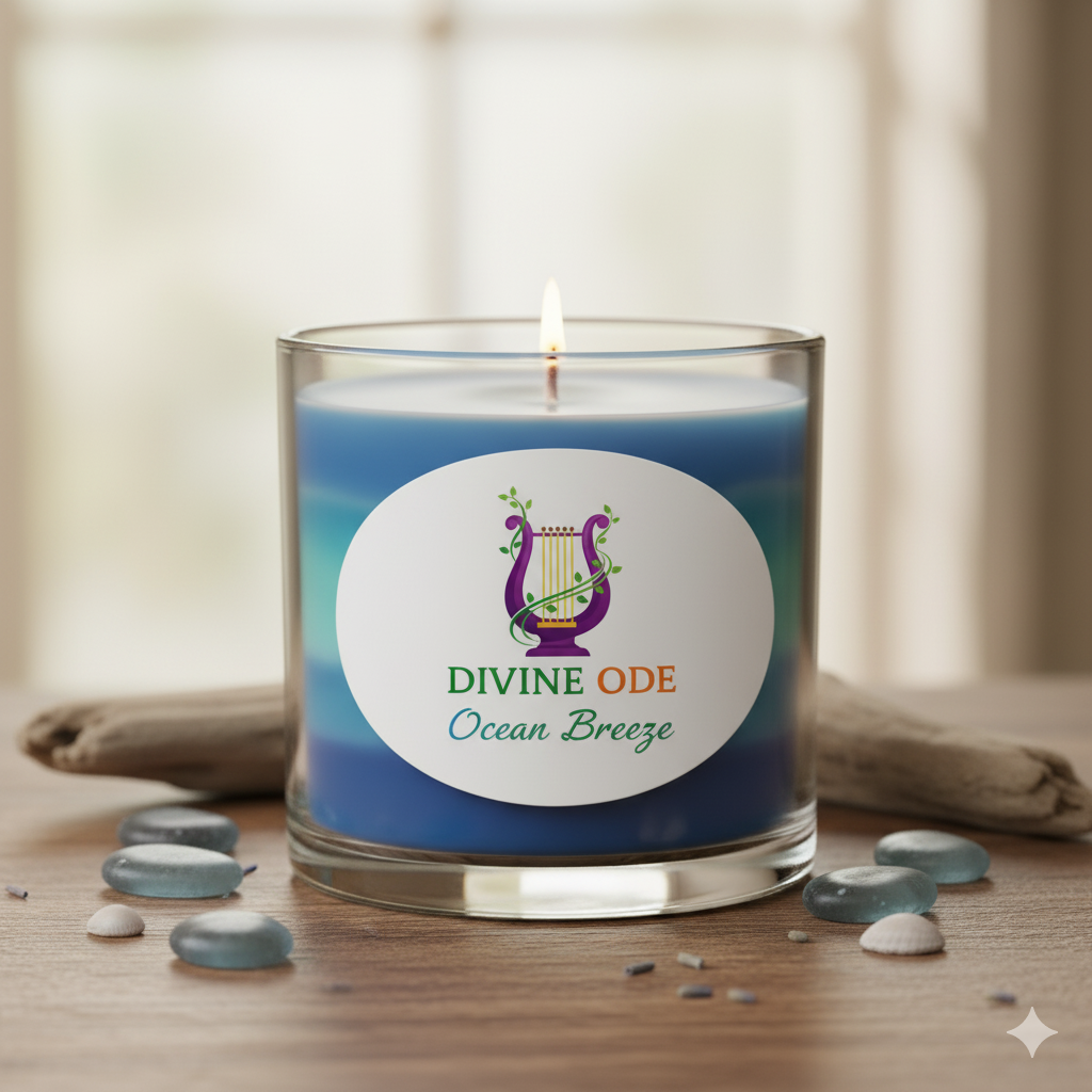 Divine Ode Ocean Breeze Scented Candle
