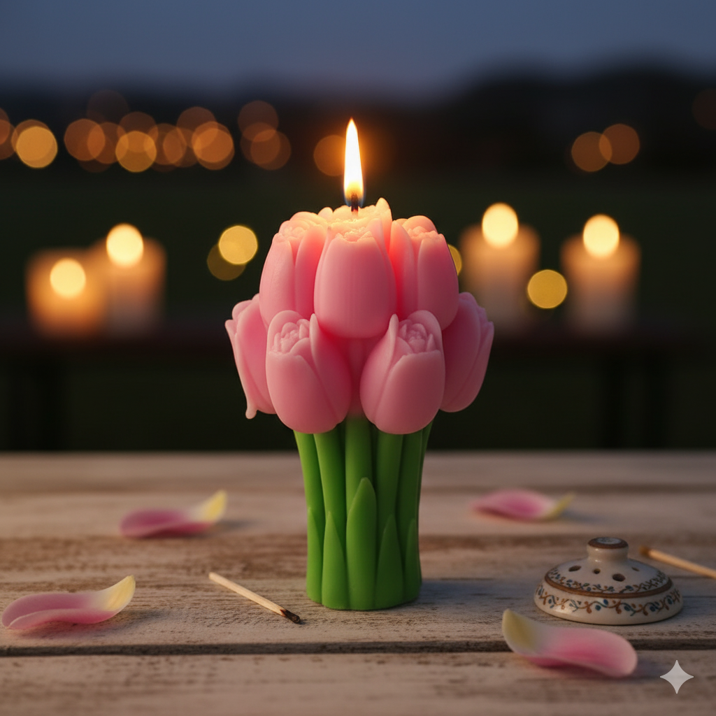 Tulip Flower Candle