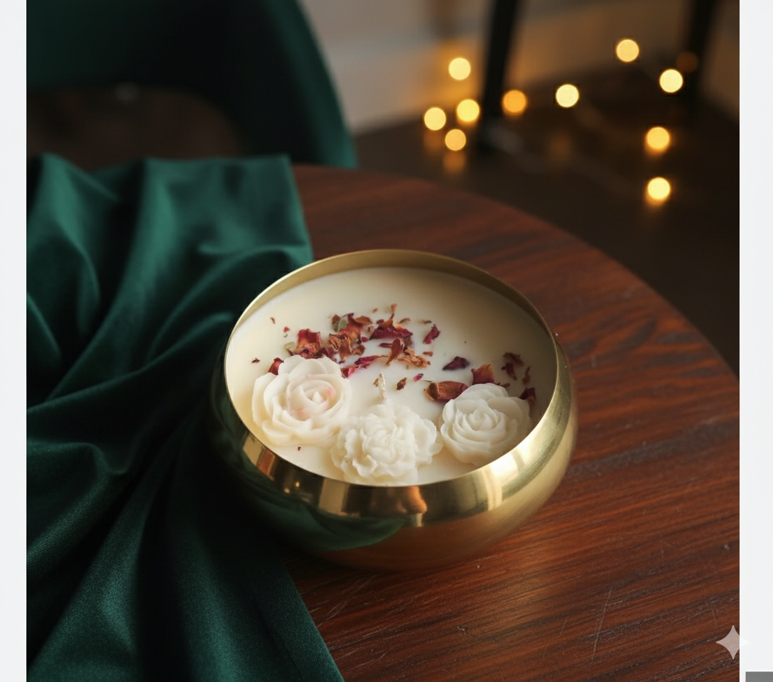Hammered Urli Candle