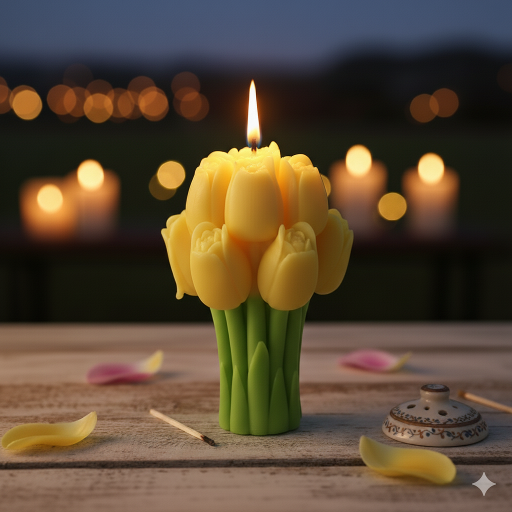 Tulip Flower Candle