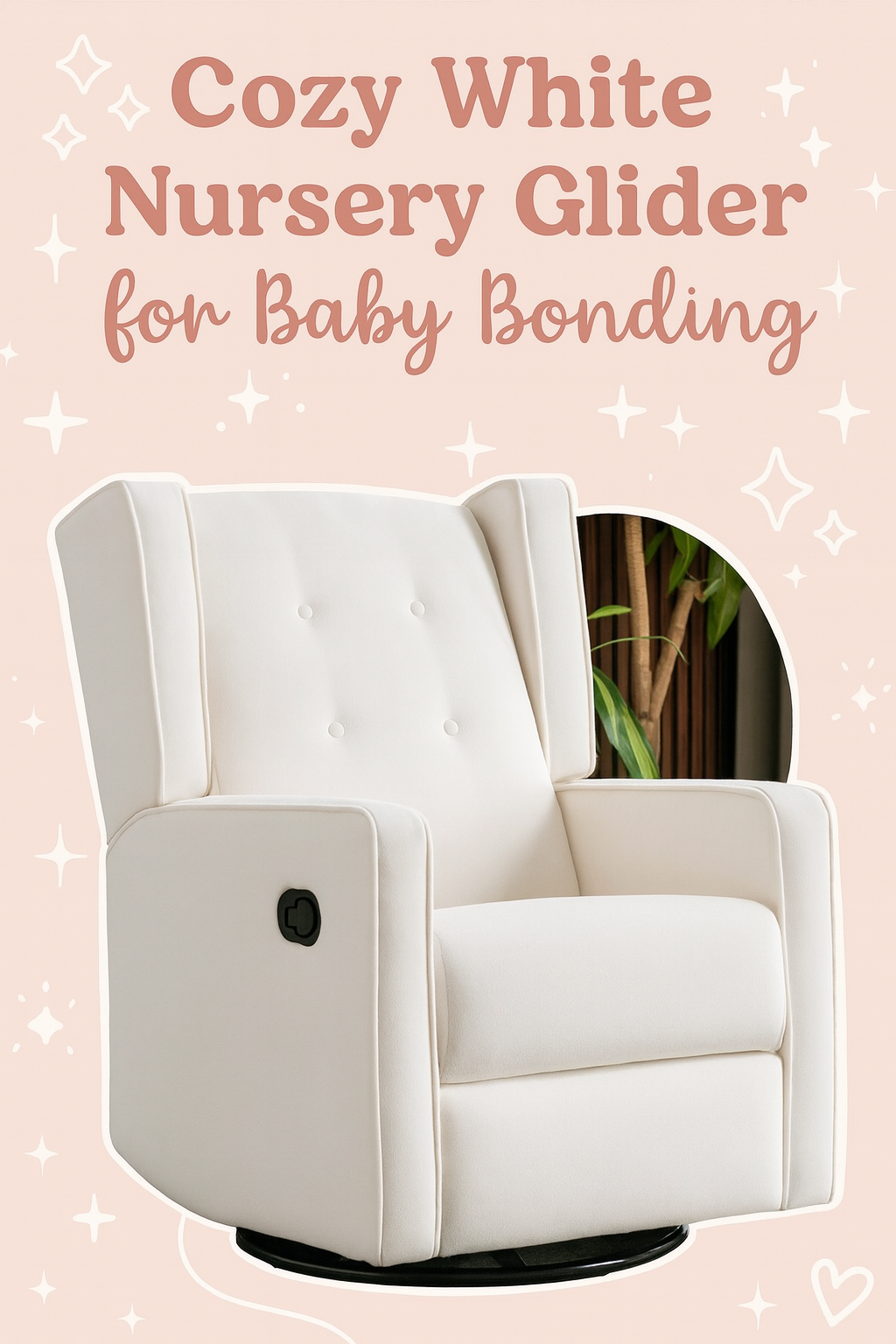 Cozy White Nursery Glider