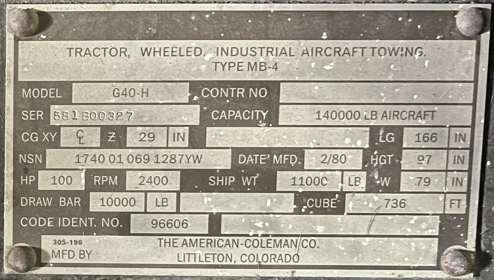 Tractor American-Coleman