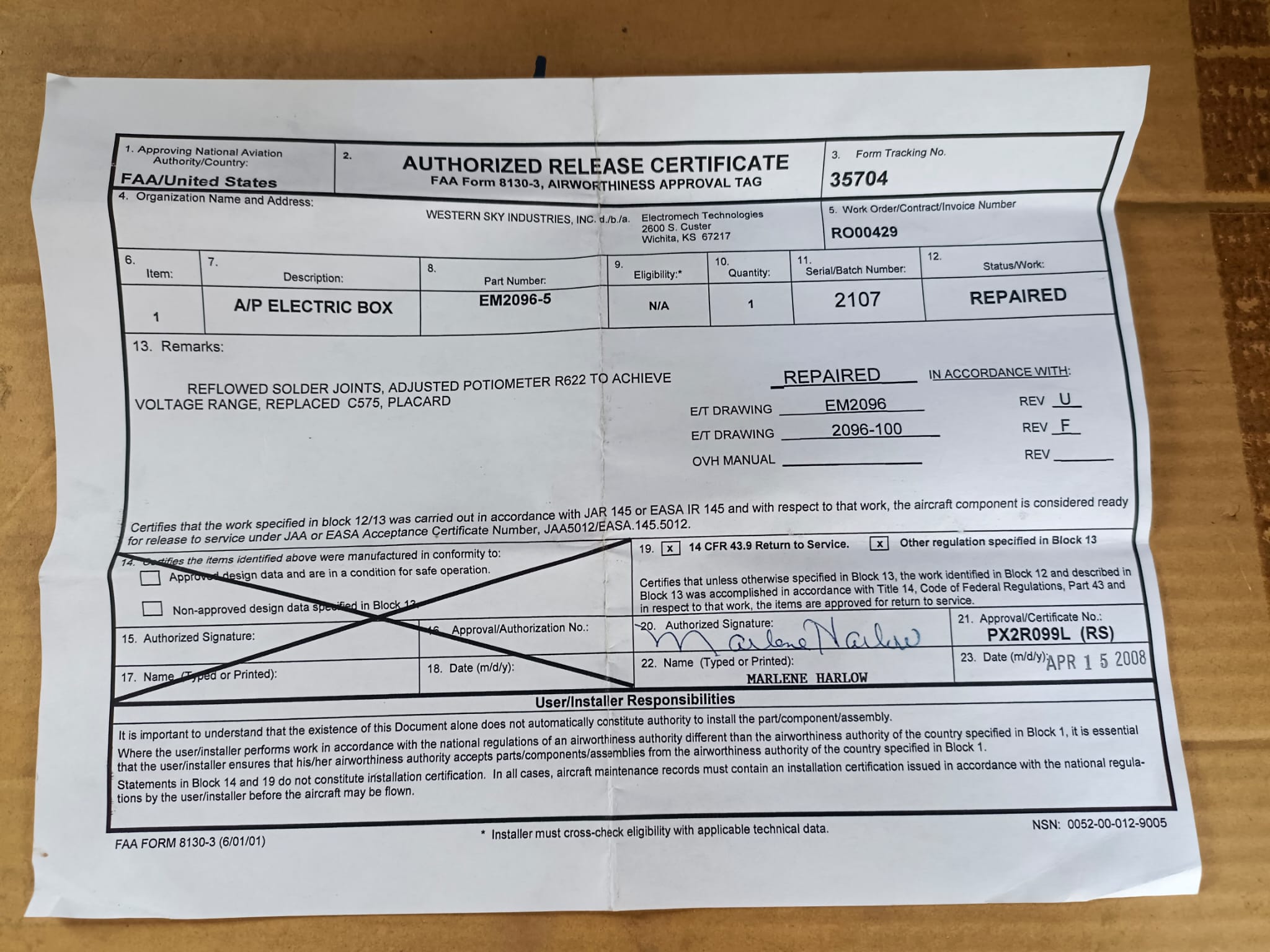 Autopilot Electric Box