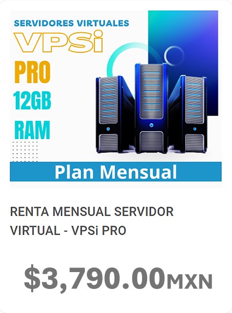 RENTA MENSUAL SERVIDOR VIRTUAL