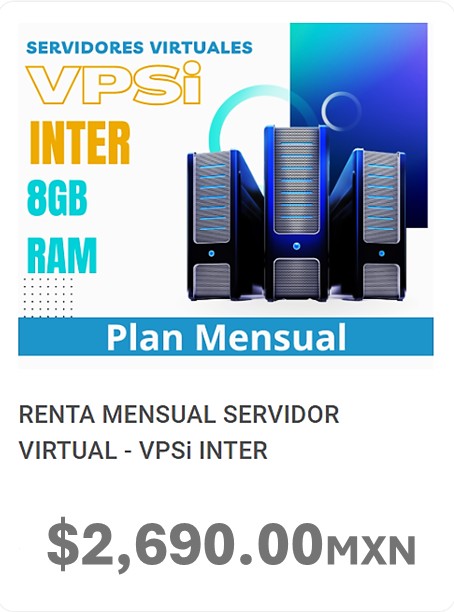 RENTA MENSUAL SERVIDOR VIRTUAL