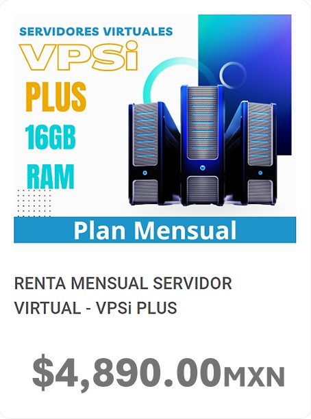 RENTA MENSUAL SERVIDOR VIRTUAL