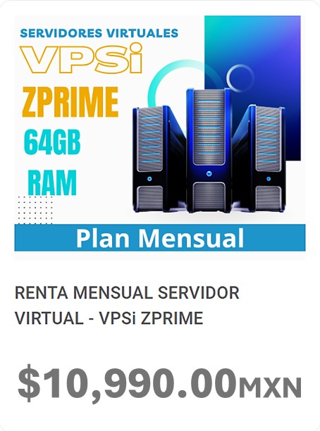 RENTA MENSUAL SERVIDOR VIRTUAL
