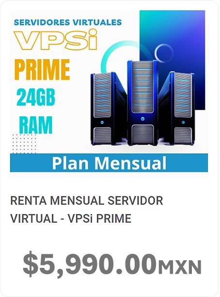 RENTA MENSUAL SERVIDOR VIRTUAL 