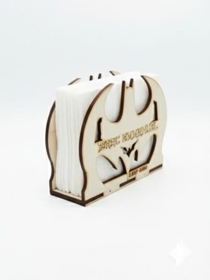 10 Servilleteros MDF emblema Batman personalizado