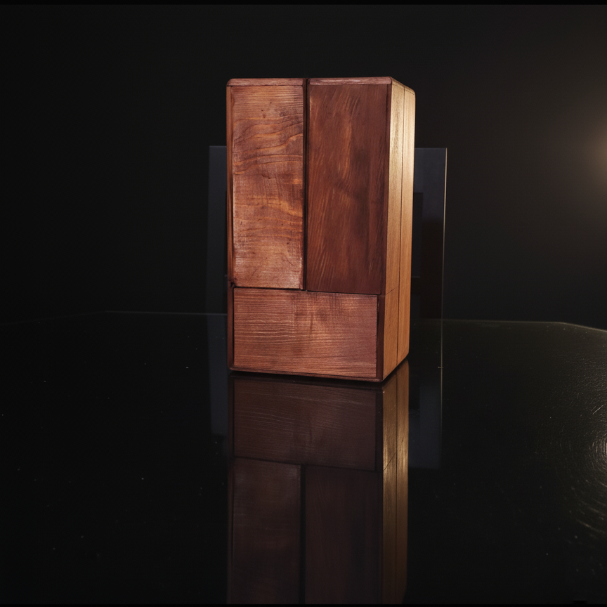 Caja de madera para botella