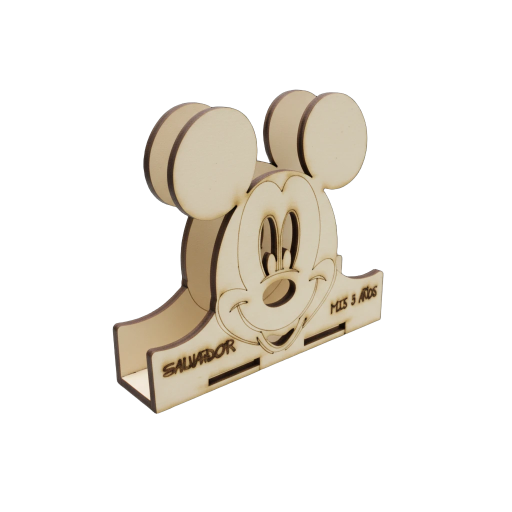 10 Porta servilletas Mickey Mouse en MDF grabado láser