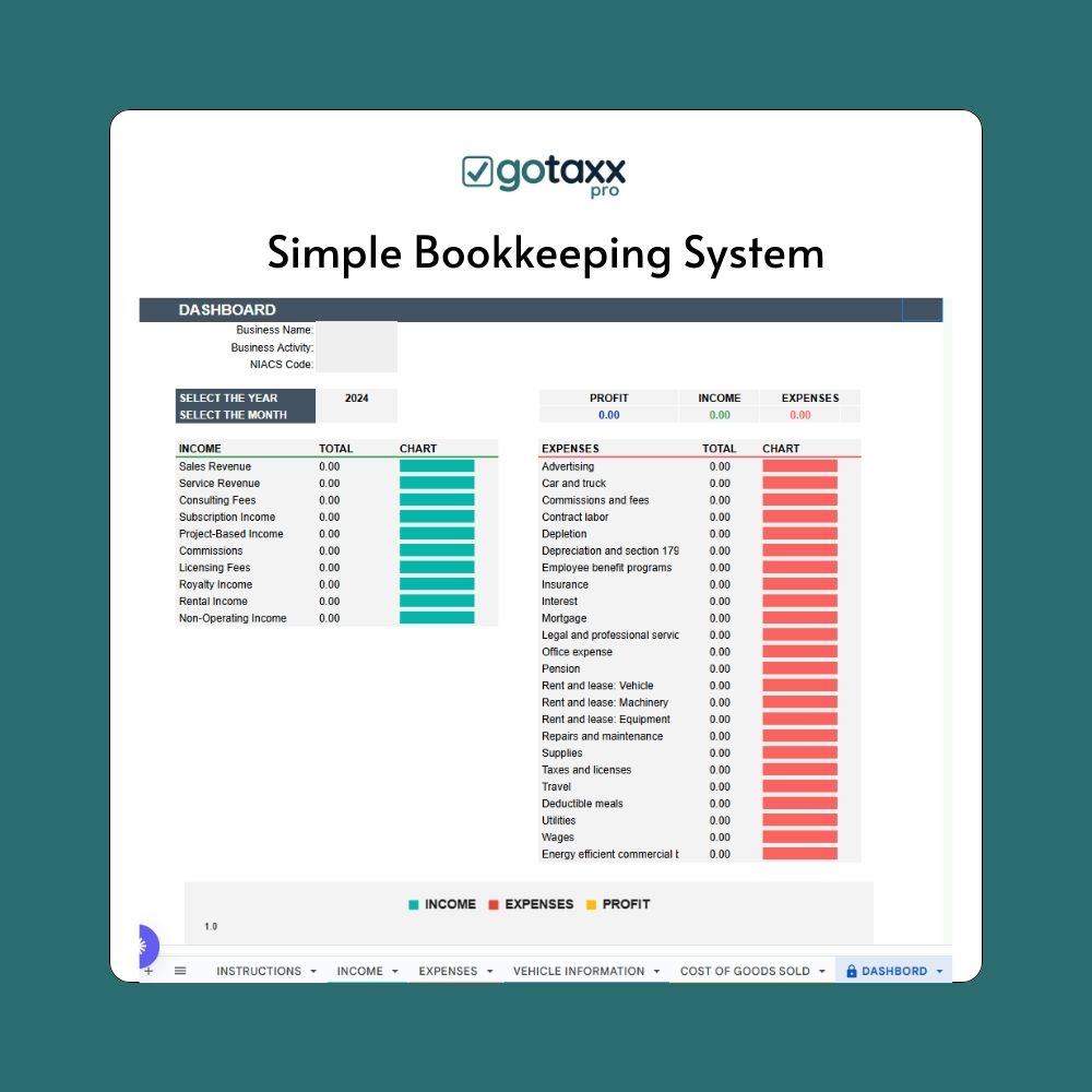 Simple Bookkeeping System