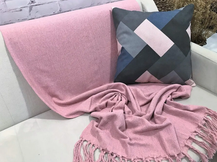 Manta Solteiro 220X150cm Rosa Bebê