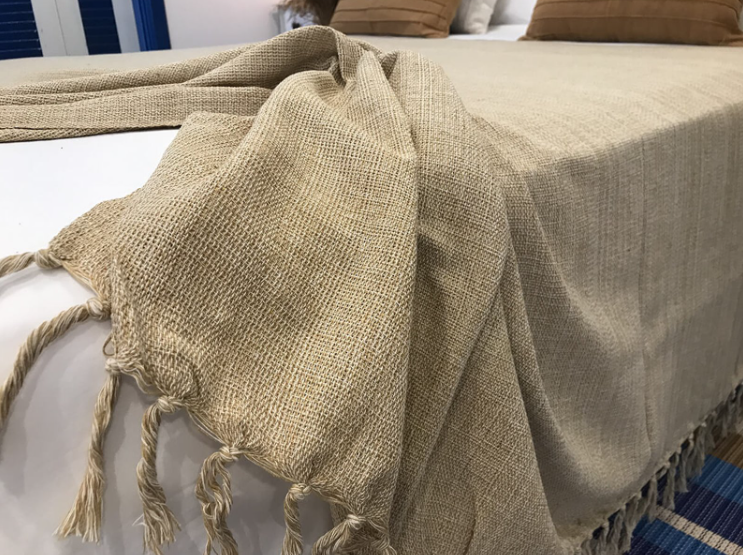 Colcha Manta para Cama 240X175cm Mescla Caramelo