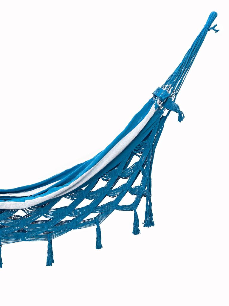 Rede de Descanso Azul e Branco