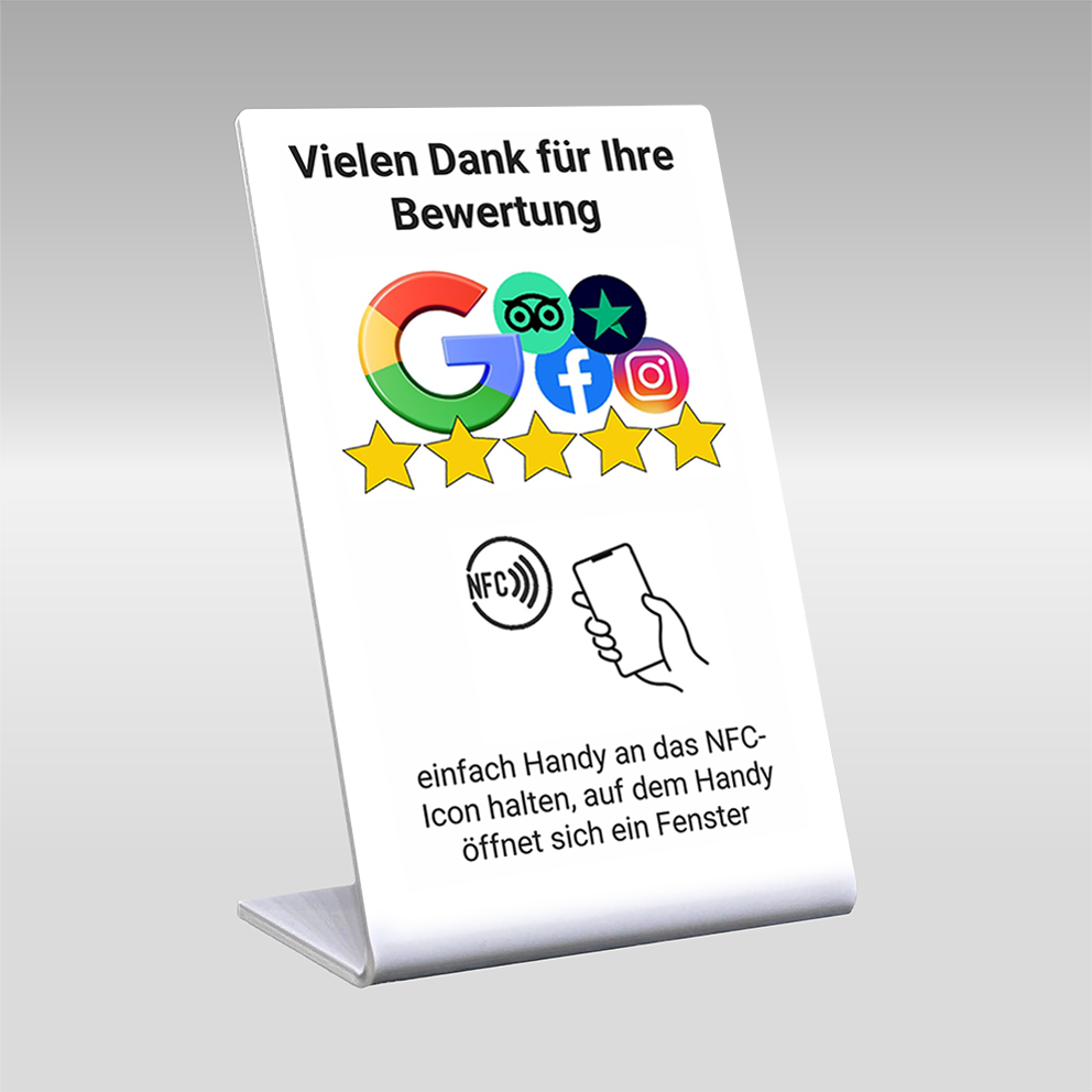 Tisch-Display mit NFC-Chip