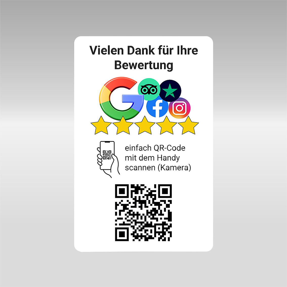 Karte mit QR-Code