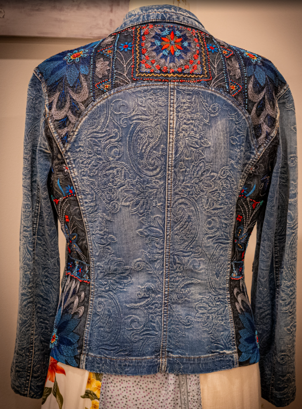 Denim Jacket 'Blue Gypsy Soul" 