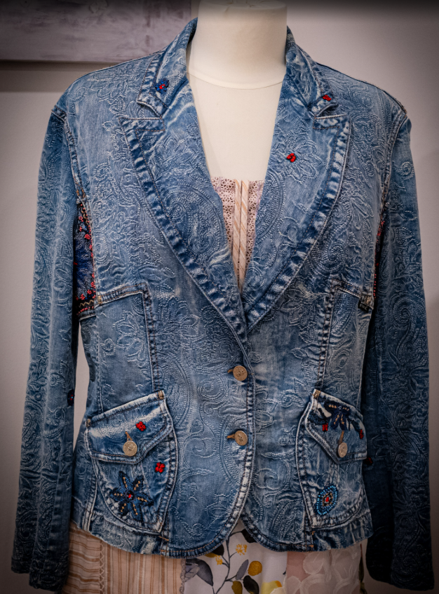Denim Jacket 'Blue Gypsy Soul" 