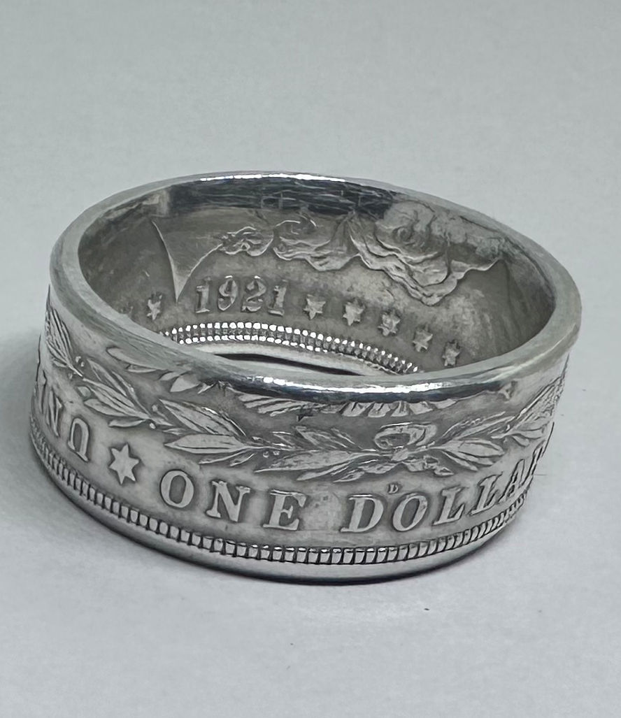 1921 Morgan Dollar Coin Ring – Size 12