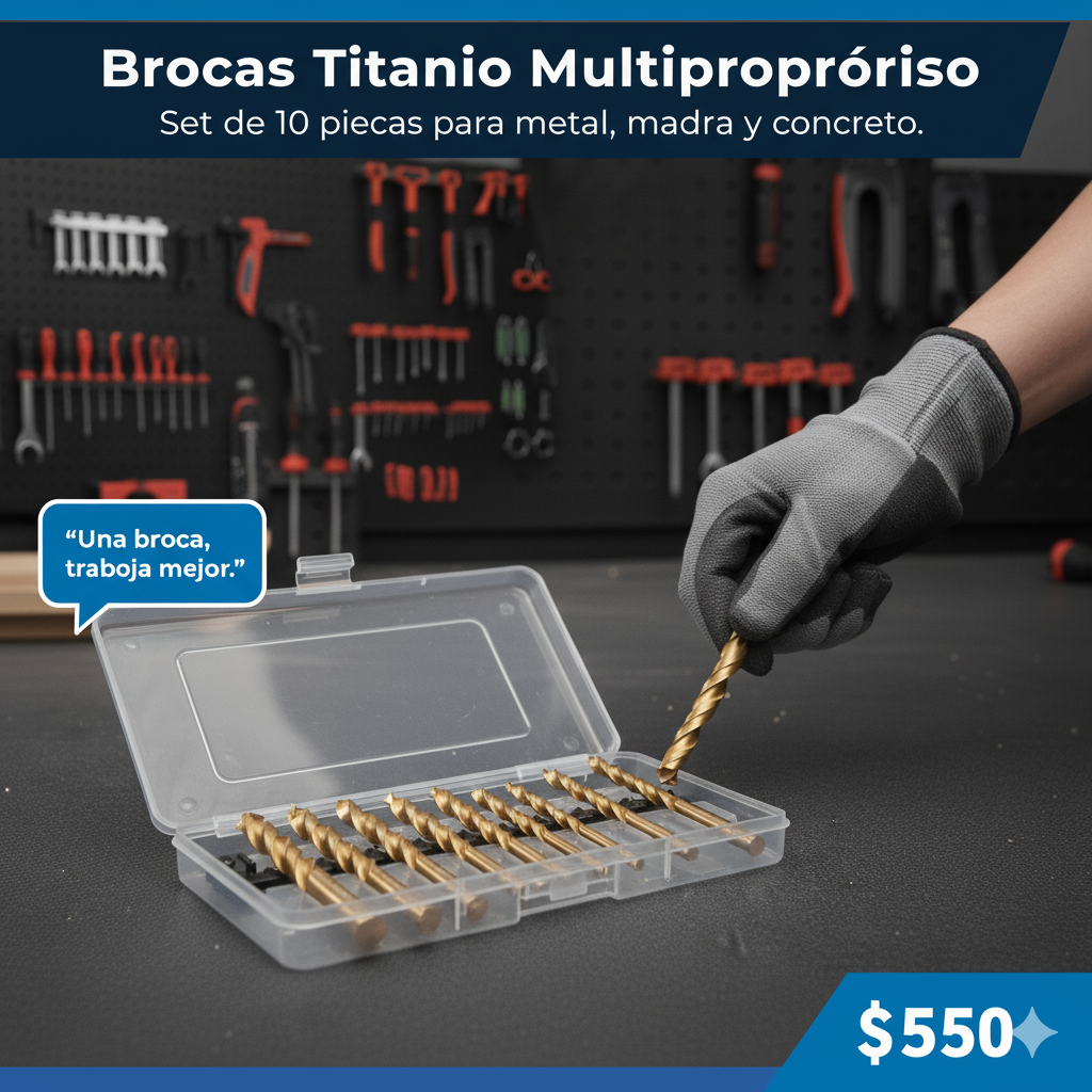 Brocas Titanio Multipropósito