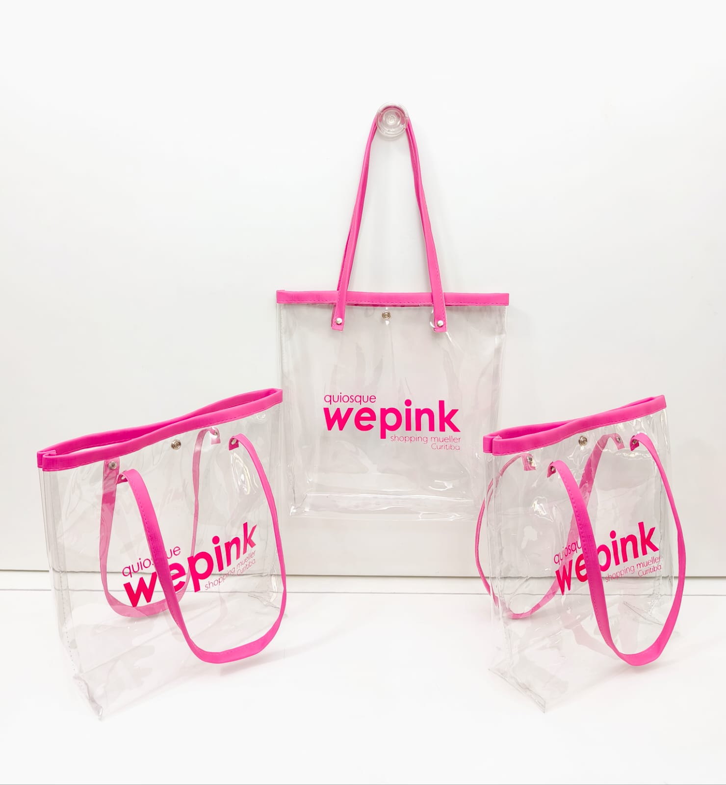 Bolsa Praia Transparente Personalizada (Arte em Silk) 30x30cm