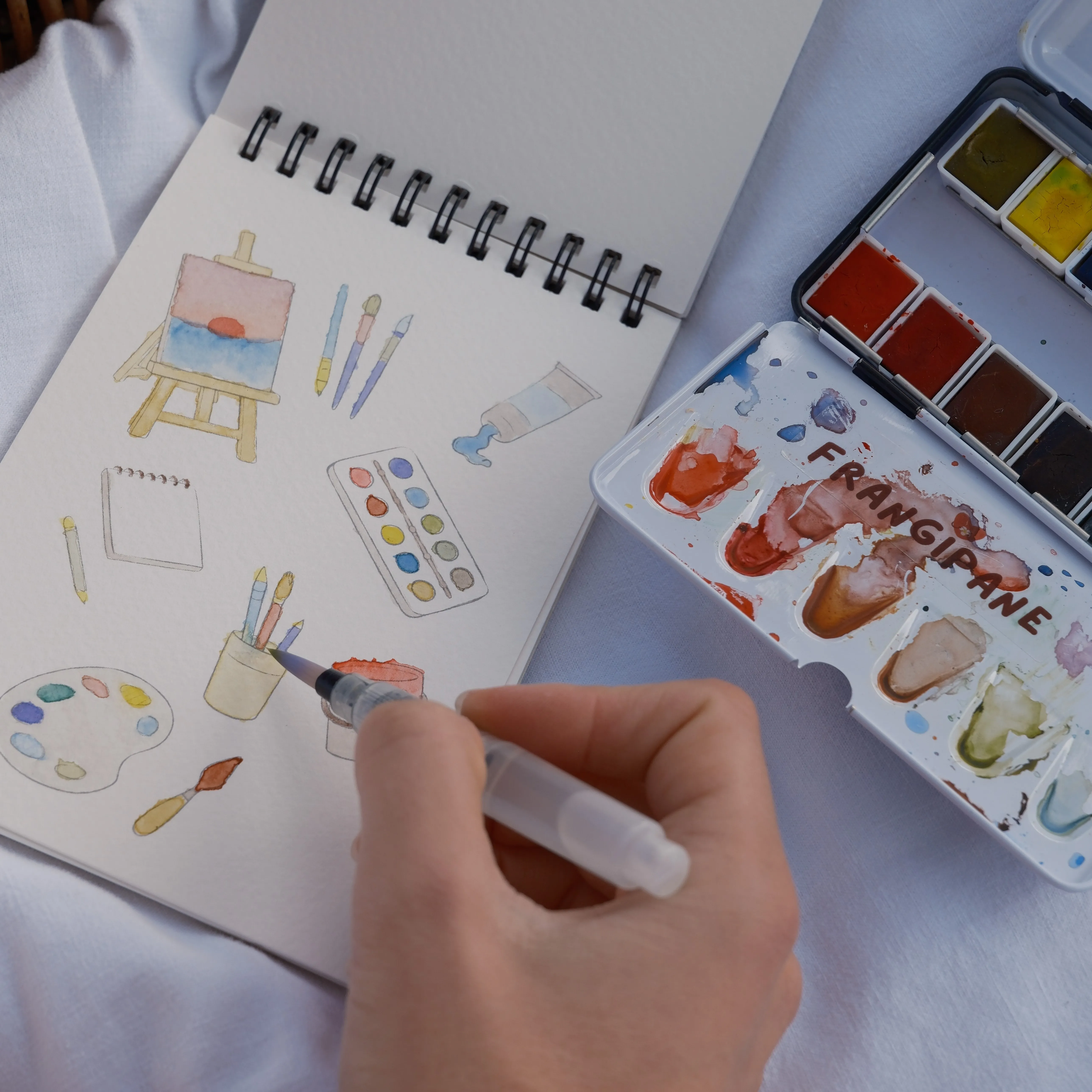 Carnet des petites choses - Aquarelle prédessinée