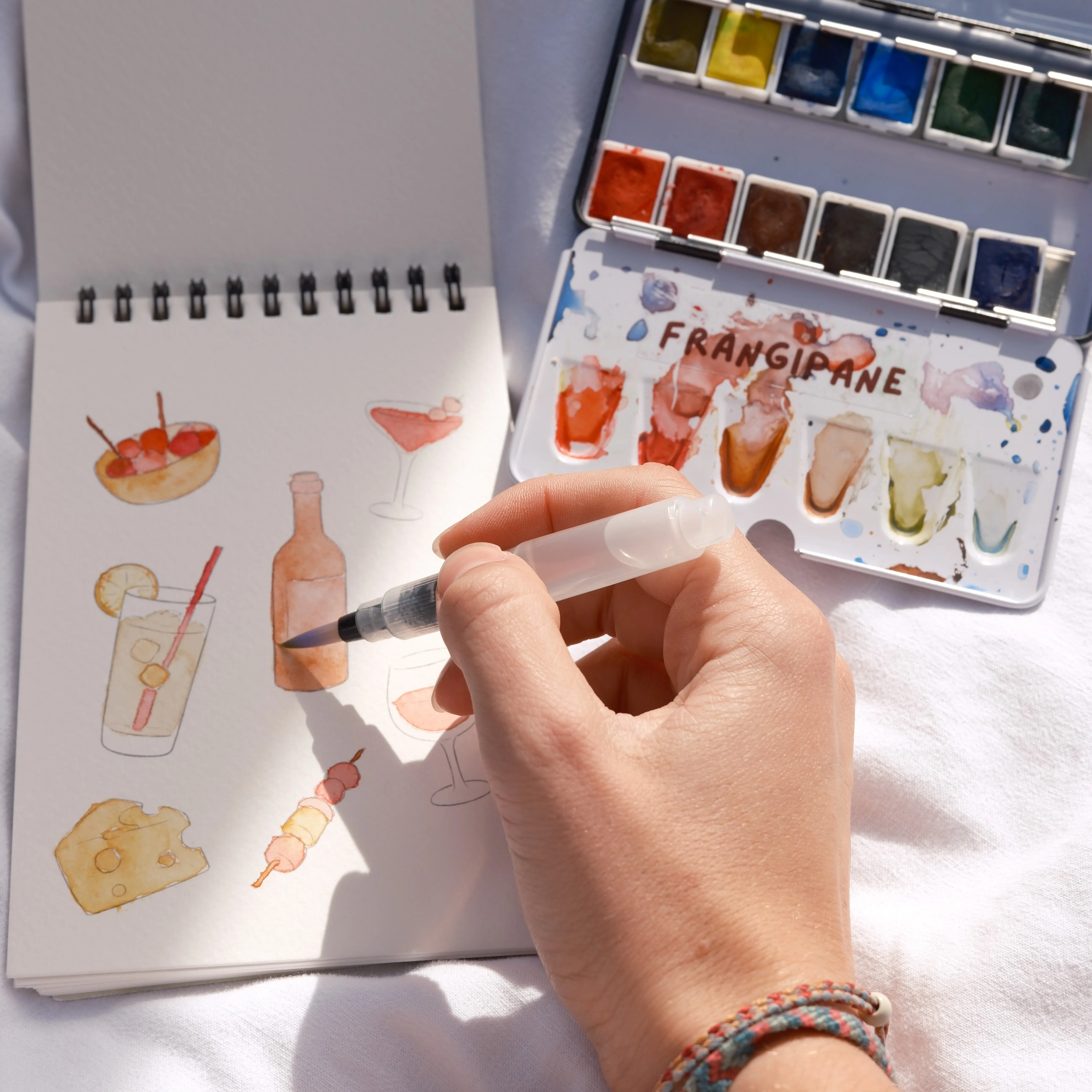 Carnet des petites choses - Aquarelle prédessinée