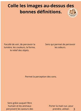 Livret les 5 sens 7-10 ans