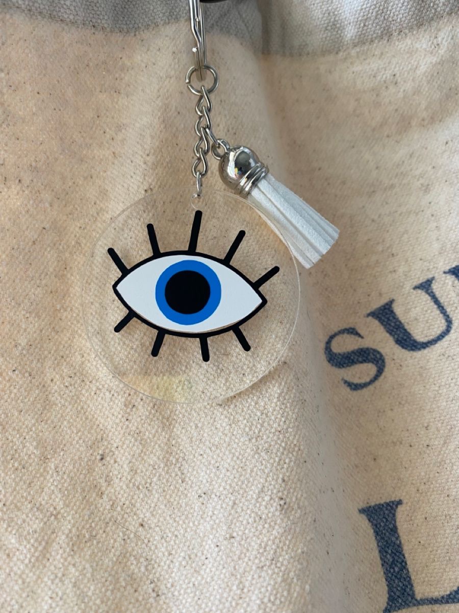 Llavero ojo azul