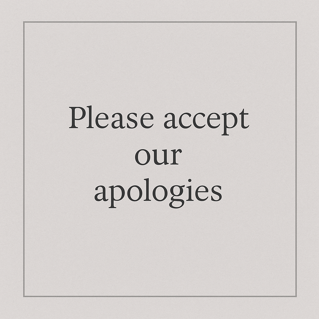 Please accept our apologies