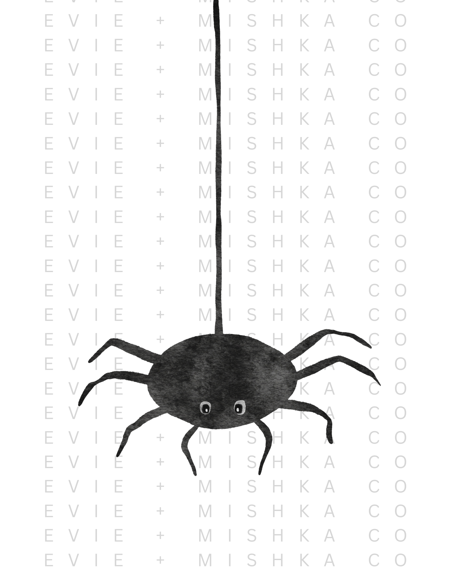 Halloween Digital Prints Set, 6 8x10 PDFs, Ghost Candy Corn Witch Spider Bats Pumpkin