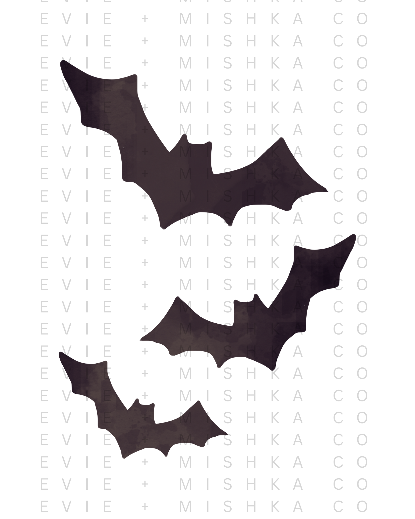 Halloween Digital Prints Set, 6 8x10 PDFs, Ghost Candy Corn Witch Spider Bats Pumpkin