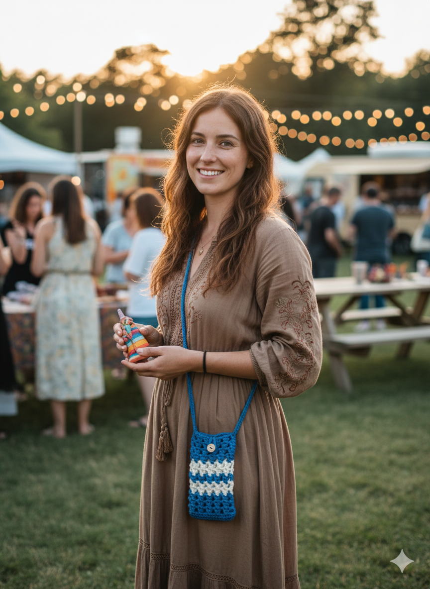 Crocheted Crossbody Phone Bags