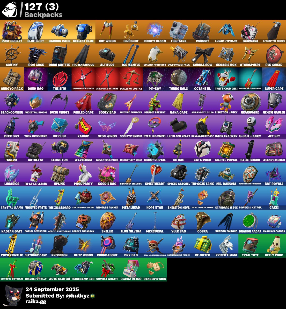 89 skins | OG STW | Blue Team Leader | Fishstick (World Cup) | Gold Midas | Gold Brutus | Blue Striker | Tart Tycoon | Rogue Agent | 400 VB