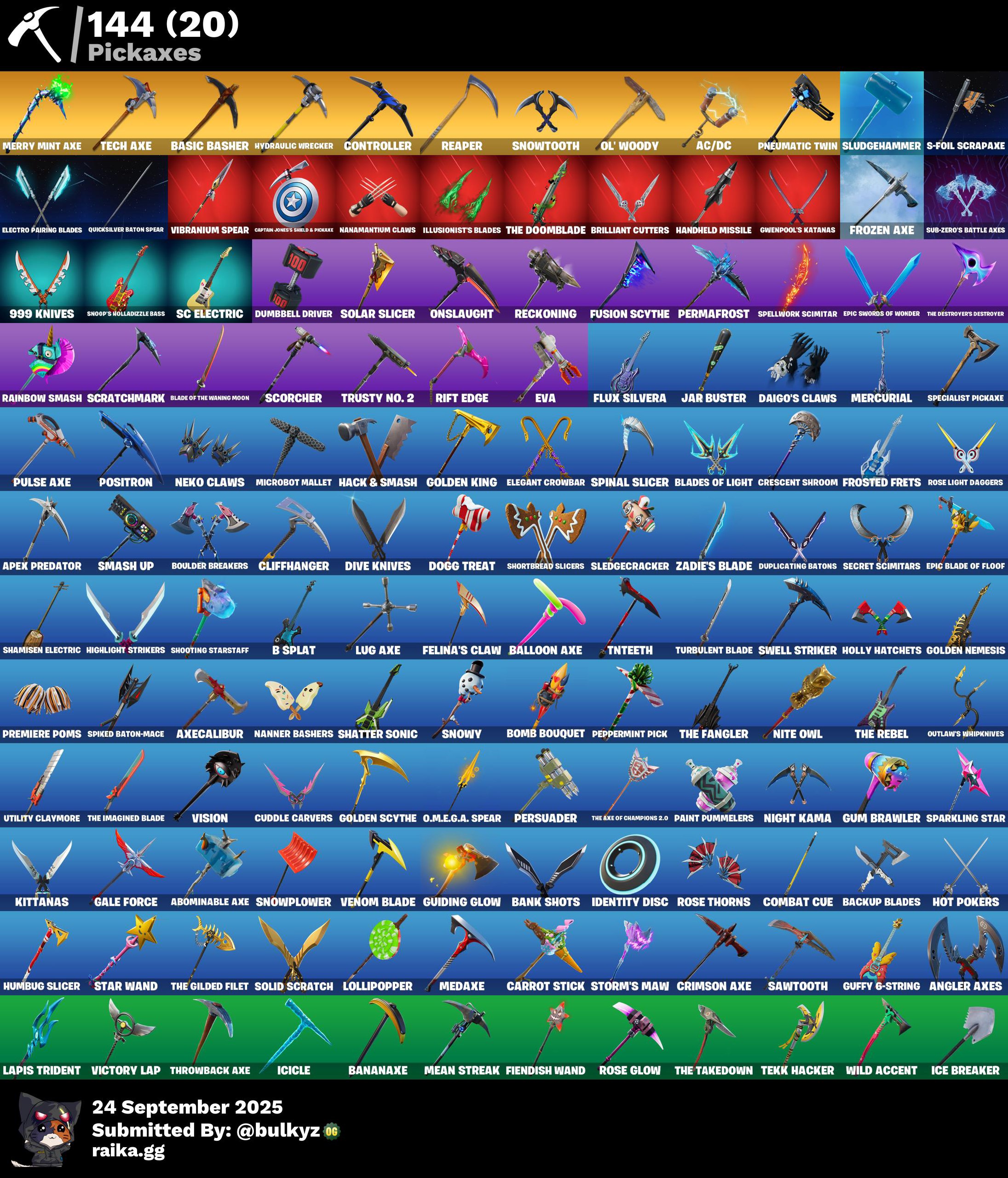 133 skins | OG STW | Black Knight | Sparkle Specialist | The Reaper | Glow | Blue Squire | Royale Knight | Elite Agent | Blue Team Leader | 550 VB