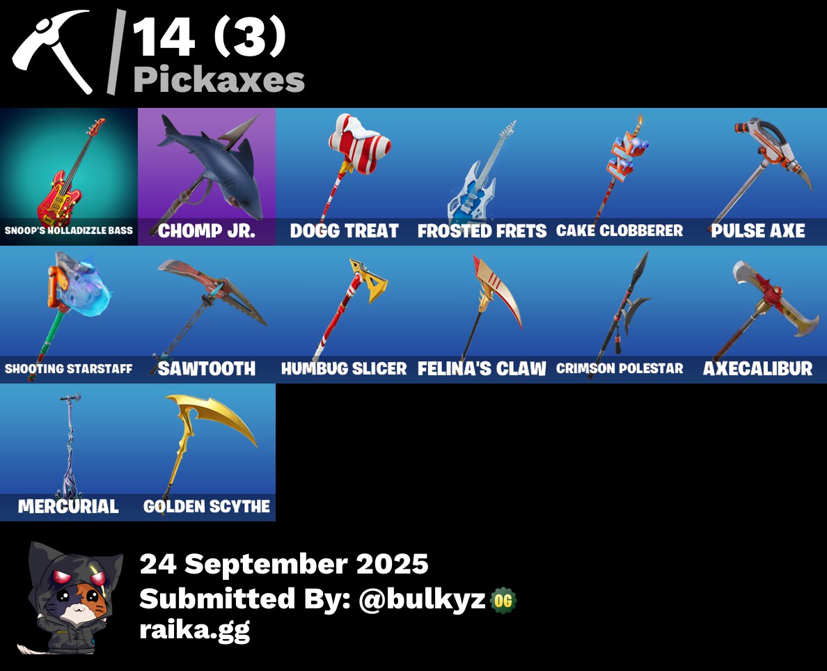 12 skins | Blue Squire | Royale Knight | Santa Dogg | Wingman | Yulejacket | Mission Specialist | Rust Lord | Felina | Shadow Ops | 250 VB